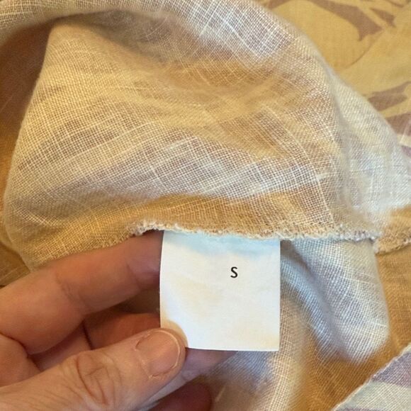 Finnkarelia Floral Patterned Flax Linen Mini Dress/ Tunic size Small - Picture 7 of 10